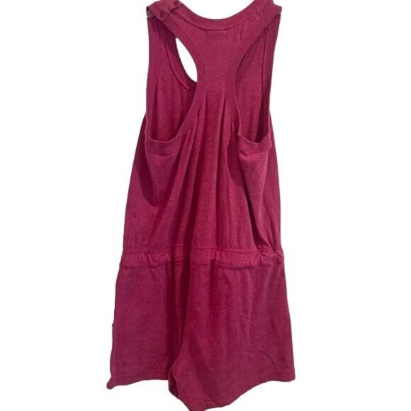 Nike Pink Logo Drawstring Drop Waist Racerback Romper - Picture 3 of 7